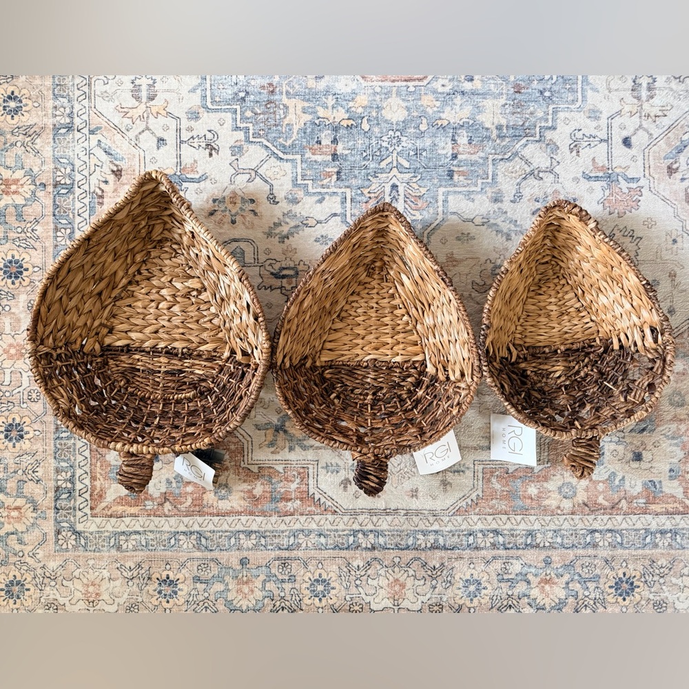 Woven Baskets or Centerpieces - Set of 3